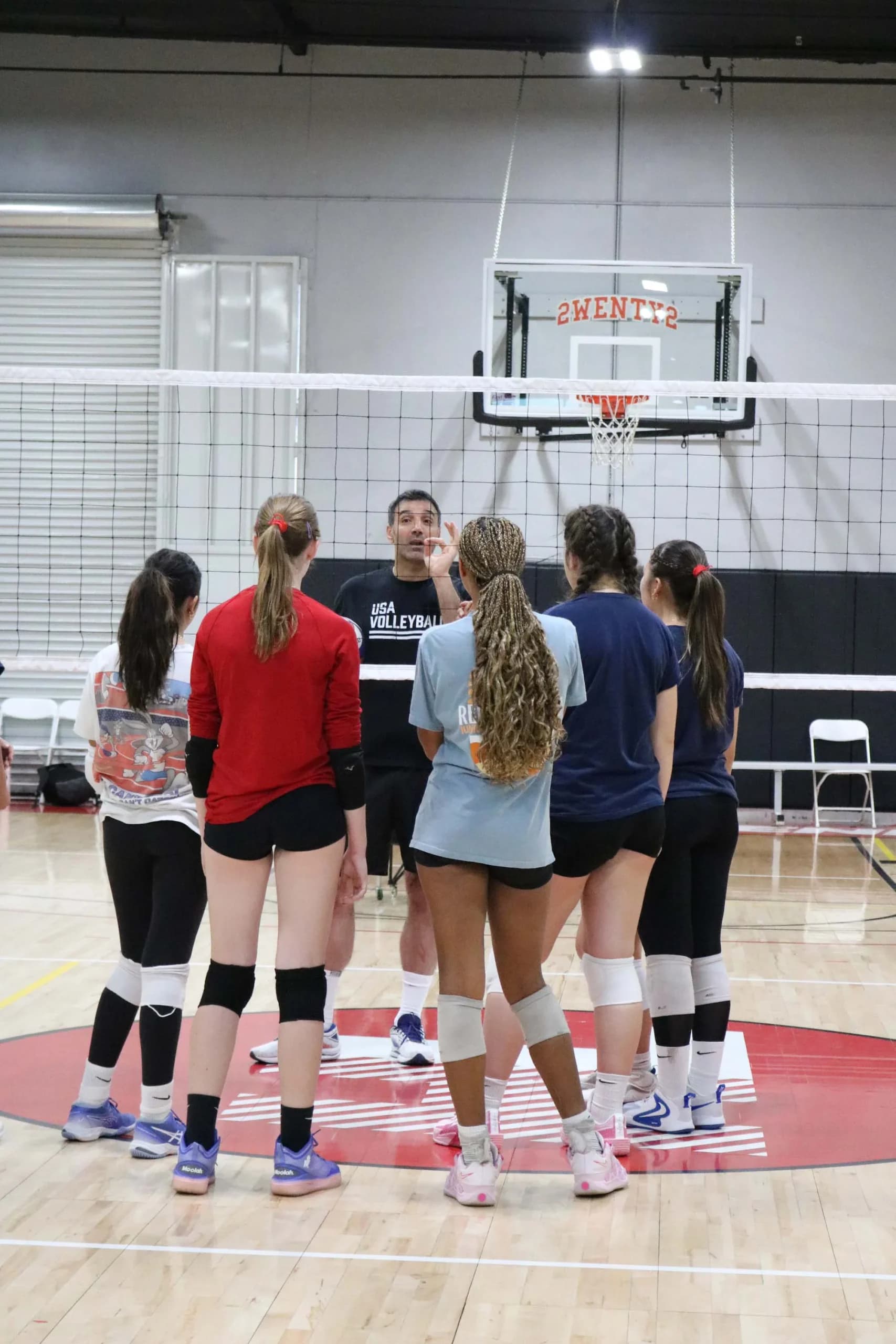 RVA Riverside Volleyball Association summer camp warm-up drills